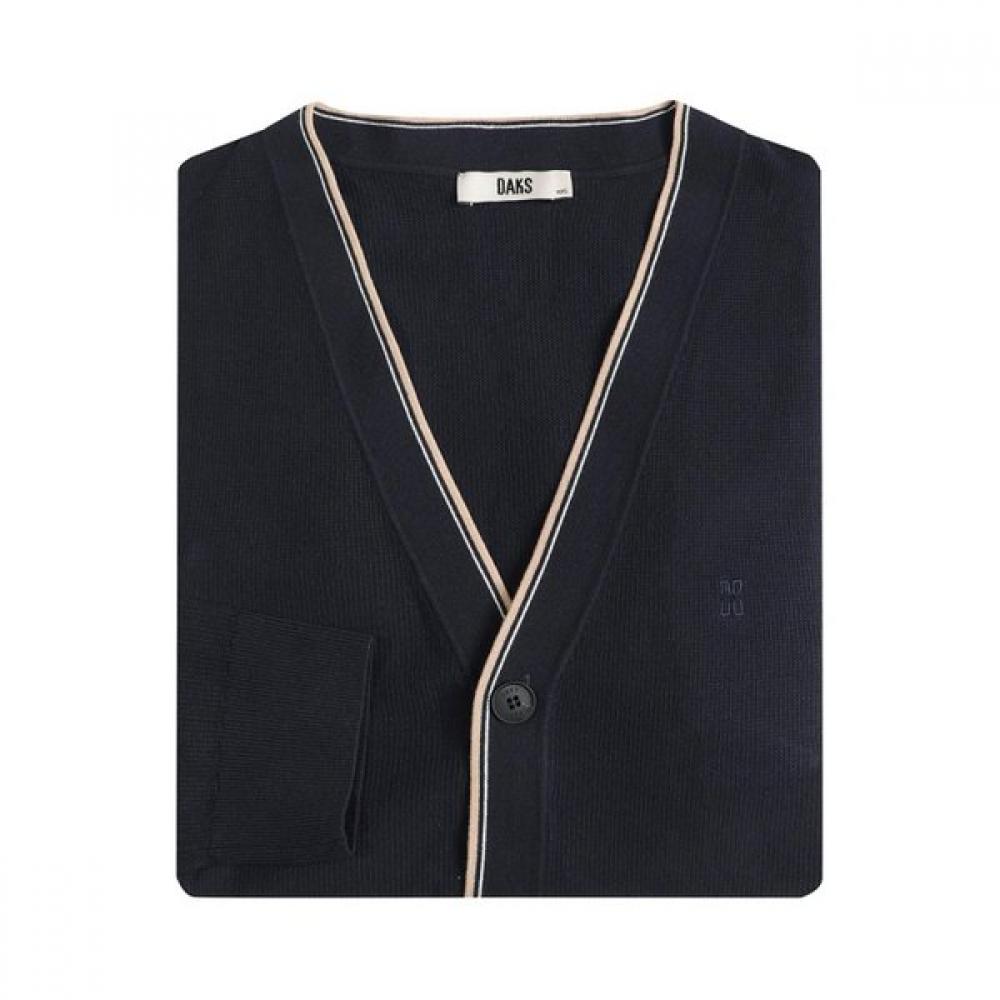 Daks Men S viScoSe Blend Tipping Color Block Cardigan dmp1Swcd101n1