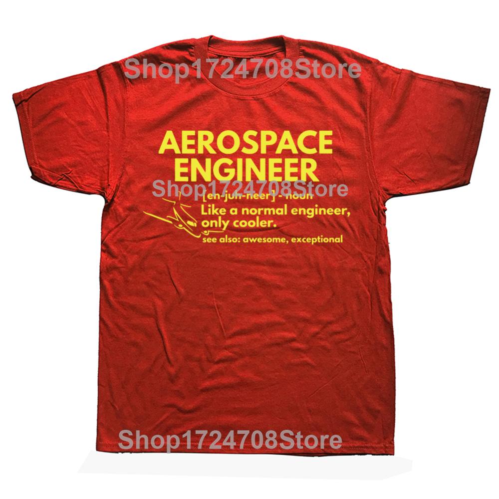 Aerospace Engineer Definition Funny Engineering T Shirts Cotton Streetwear Gifts Mens Fashion Casual Loose Oversized T Shirt S