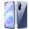 Silicone Case for Samsung Galaxy A57 5G, Shockproof Scratch-Resistant Protection - 2 Tempered Glasses