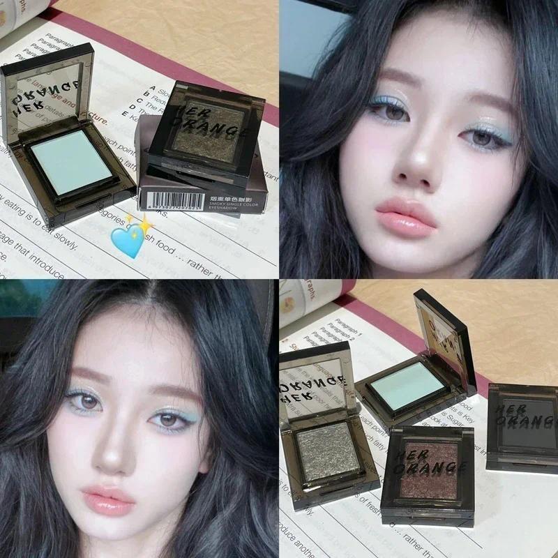 

Зеленые тени для век Хамелеон Металлические Дымчатые Монохромные тени для век Палитра матовых жемчужных блесток Земляно-серый Многоцветный макияж глаз