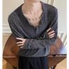2025 Retro Vertical Stripe Long Sleeve Sweater - Unisex Autumn Trend
