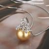 Set Imitation Natural Pearl Earrings Necklace Nanyang Bead Women's Noble Elegance Fashion Versatile Silver Needle Earrings