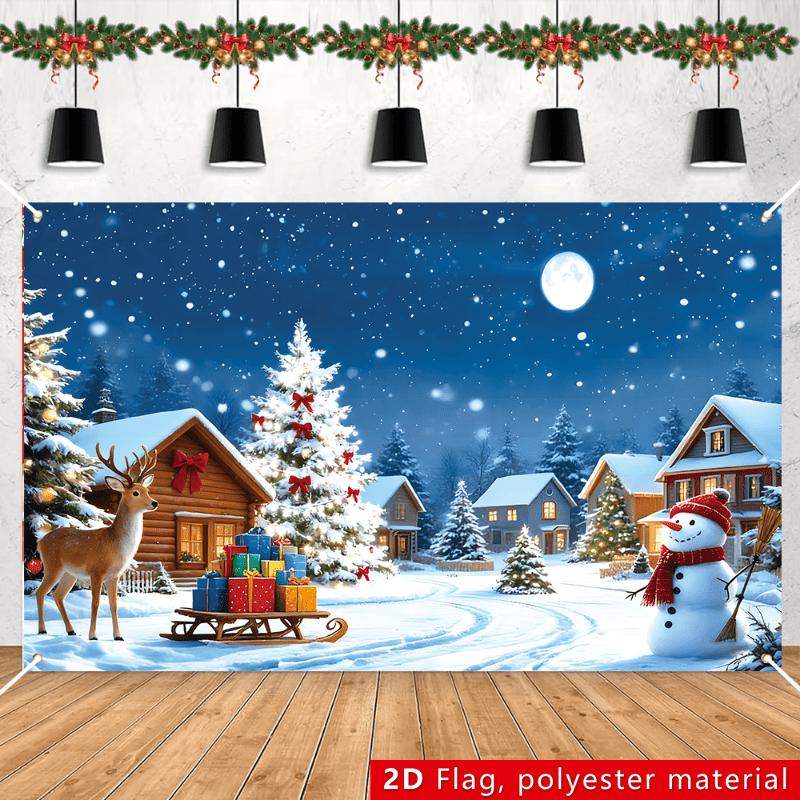1Pcs Christmas Celebration Festive Pattern Decoration Background Xmas Backdrop Decorations For Photo Studio Photo Booth Party