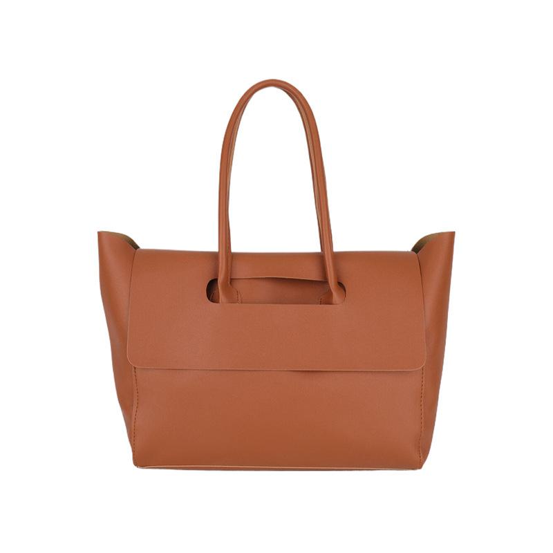 

Корейська версія великої сумки навесні та влітку в ретро-моді з великою кишенею жіноча сумка 2024 новий тренд сумка для приміських поїздок коричневий