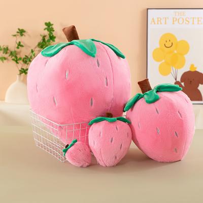 Niedliche erdbeerrosa Plüschpuppe Simulation Frucht Wurfkissen Kissen Mädchen Geschenk Großhandel Geburtstag Sofa Ornament
