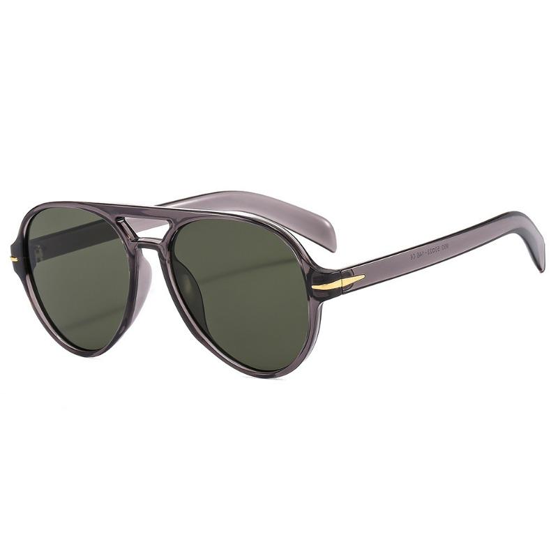 PC Double Beam Large Frame Retro Toad Glasses Sunshade UV Resistant Sunglasses Men's Pilot Sun Glasses UV400 Glasses