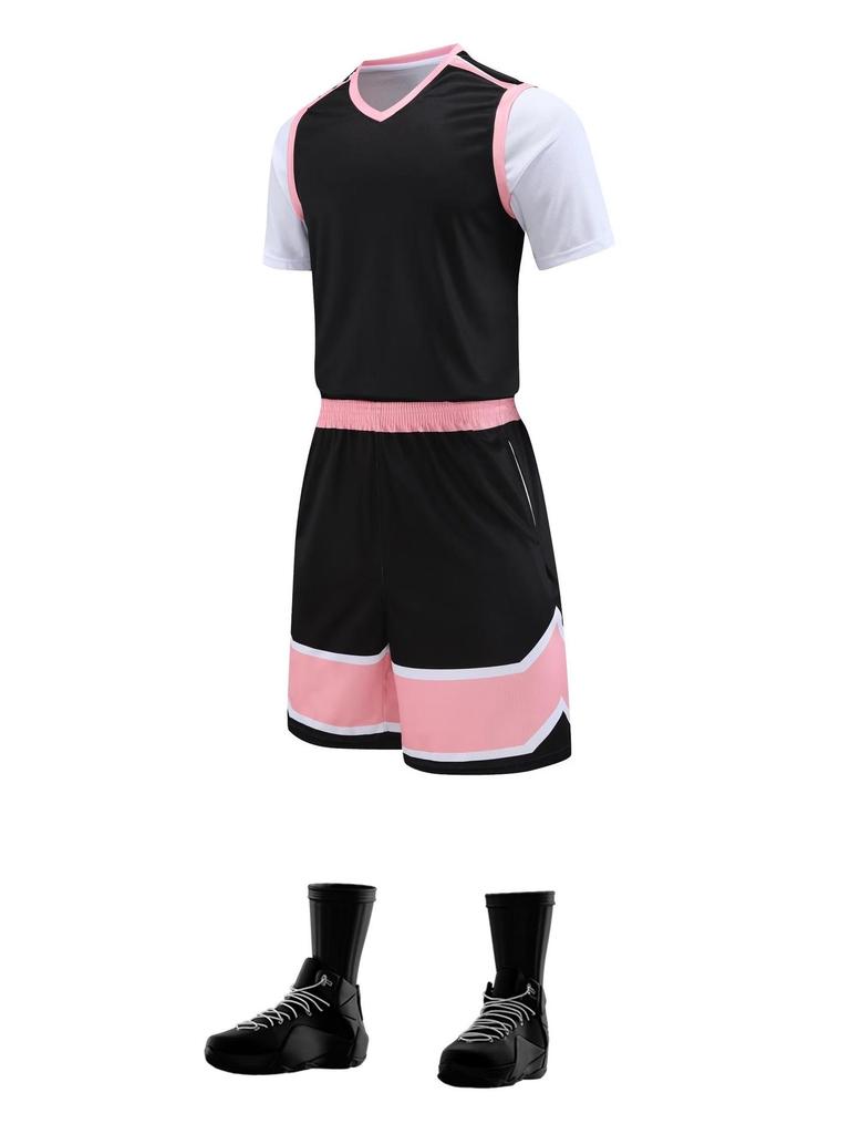 Unisex Basketball Uniform Set, Number Print, Dual-Pocket, 3XS-4XL