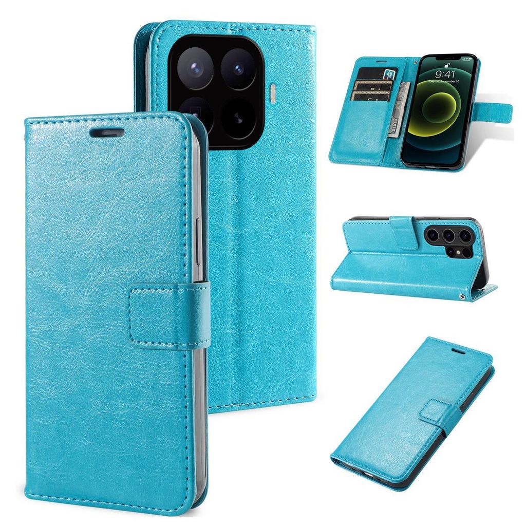 Crazy-Horse-Textur PU-Leder Handyhülle für Xiaomi 17T Pro, 17T Kartenfächer Bargeldfach Hülle