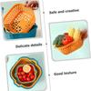 2pcs/Set Double Layer Drain Basket Kitchen Fruit Tray Multifunctional Fruit Vegetable Basin Draining Household Washing Tools