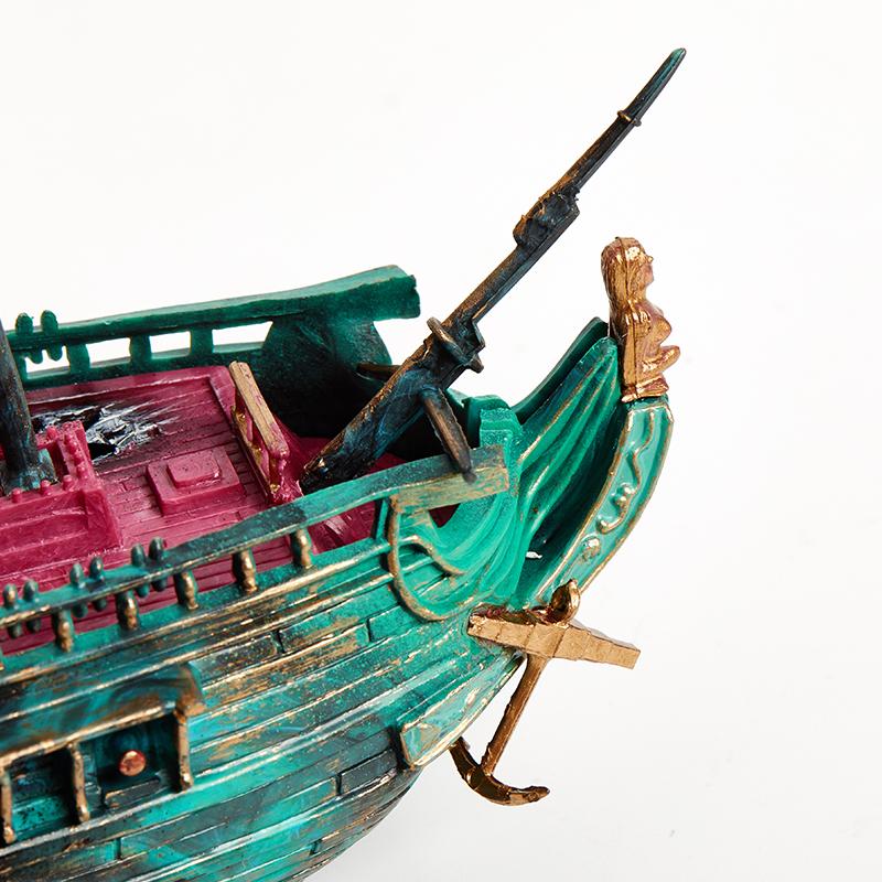 Aquarium Fish Tank Landscape Pirate Ship Wreck Ship Decor Resin Boat Ornament