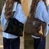 New Soft Surface Women's Tote Bag PU Leather Double Strap Shoulder Bag Large Capacity Underarm Bag Travel Work