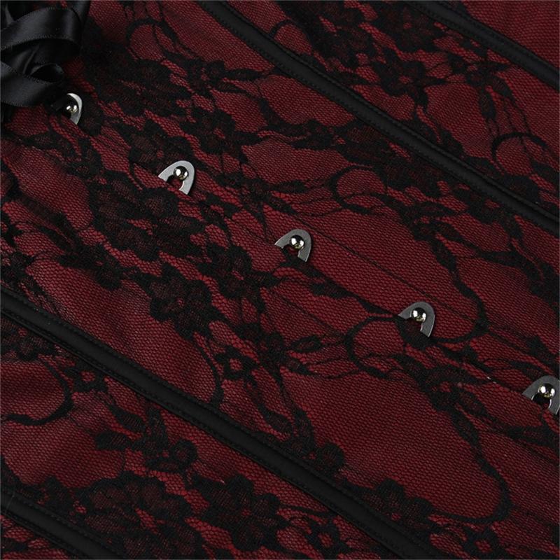 Ladies Lace Pattern Strapless Vest Elastic Rope Corset with Adjust Rope Universal Women Banquet Dress Shirt Coat Corset