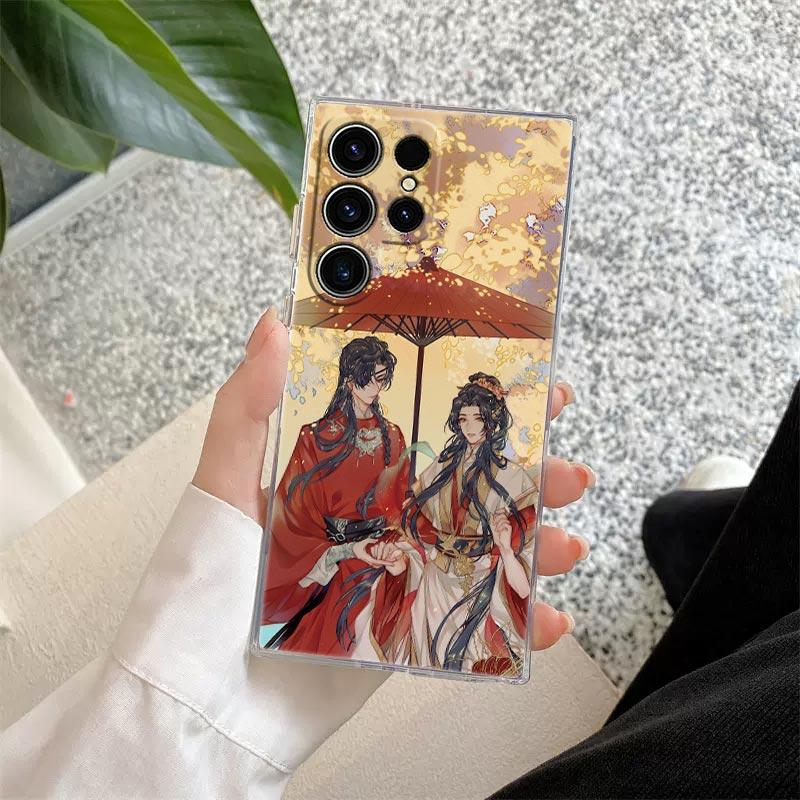 Heaven Official's Blessing Anime Phone Case For Samsung S26 S25 S24 S23 Ultra S22 S20 Plus S21 S25 FE Clear Cover S26Ultra Funda