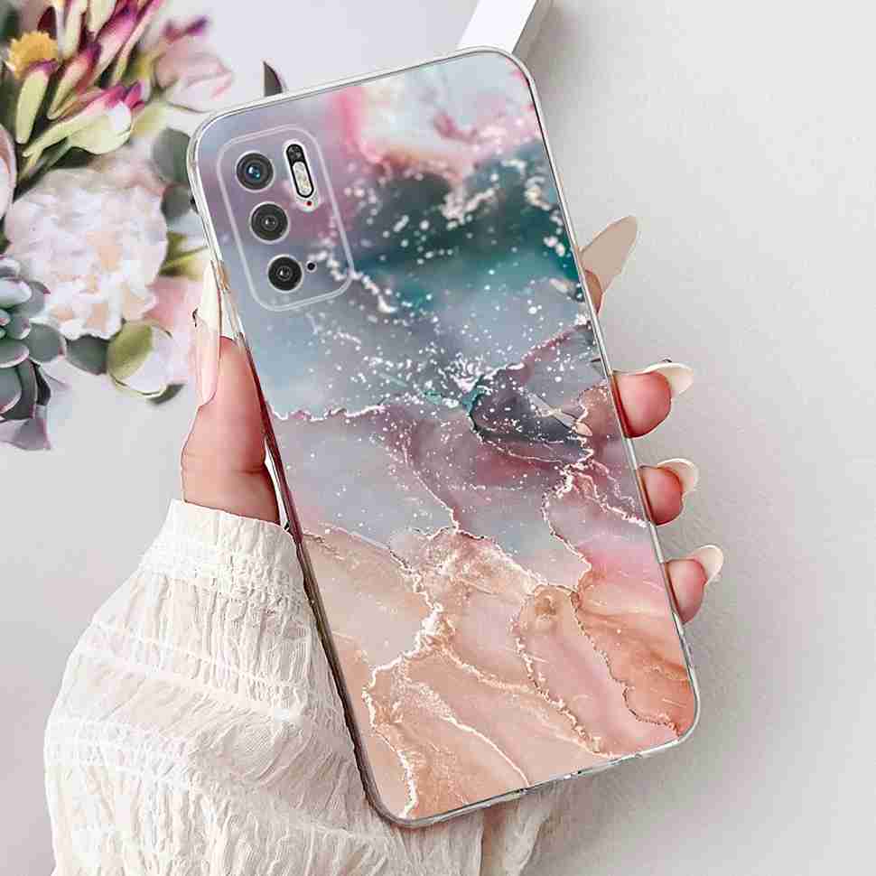 For Redmi Note 10 5G Case Fashion Rose Bow Soft Silicone TPU Back Cover For Xiaomi POCO M3 Pro 5G 6.5" Shockproof Phone Cases