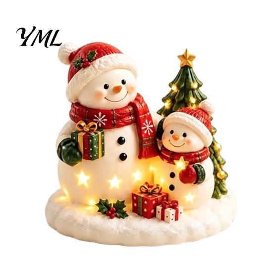 Handmade Christmas Desktop Decorations DIY Plaster Painting Kit, Cute Xmas Tree House Santa Snowman Art Crafts for Students Figurine Craft Set,