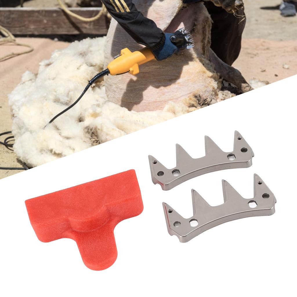 Replacement Blade for Sheep Shrs 2 Pieces, Advanced Coated Stainless Steel Clipper Blade, Efficient Wool Cutter, Goat with Wide Tooth Spacing