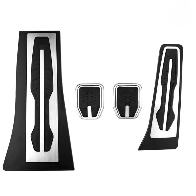 LHD Gas Bränsle Broms Fotstöd Pedalplatta Pad för BMW X5 X6 F15 F16 E70 E71 E72 Bilpedaler Tillbehör