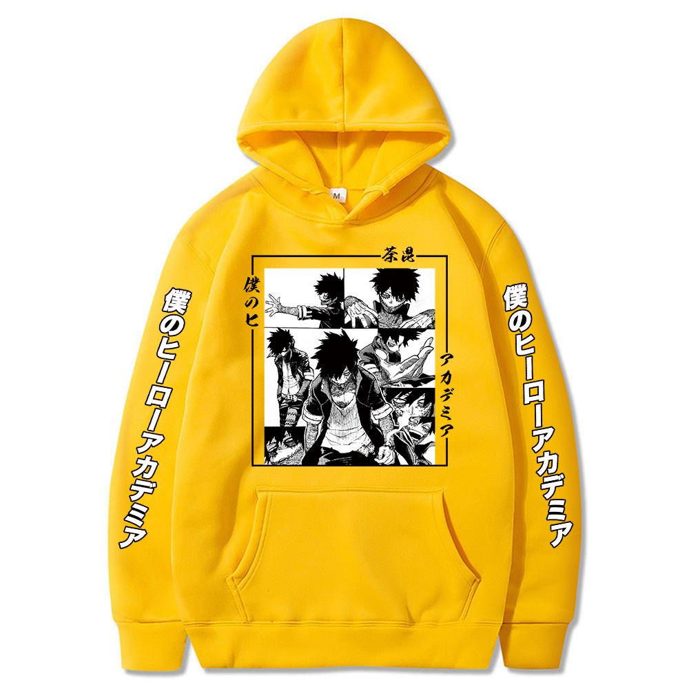My Hero Academia Anime Hooded Dabi Printed Men Women Hoodies Long Sleeve Casual Loose Sweatshirt Harajuku Unisex Streetwear