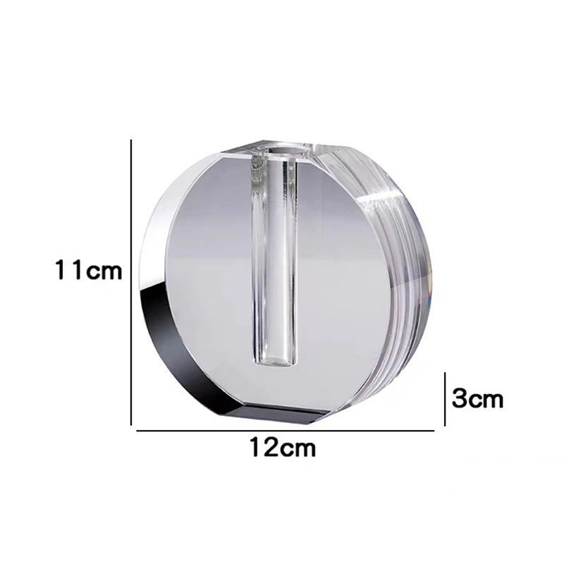 Creative Geometric Vase Transparent Circle Terrarium Glass Vase Crystal Ball Flower Arrangement Hydroponics Home Decoration
