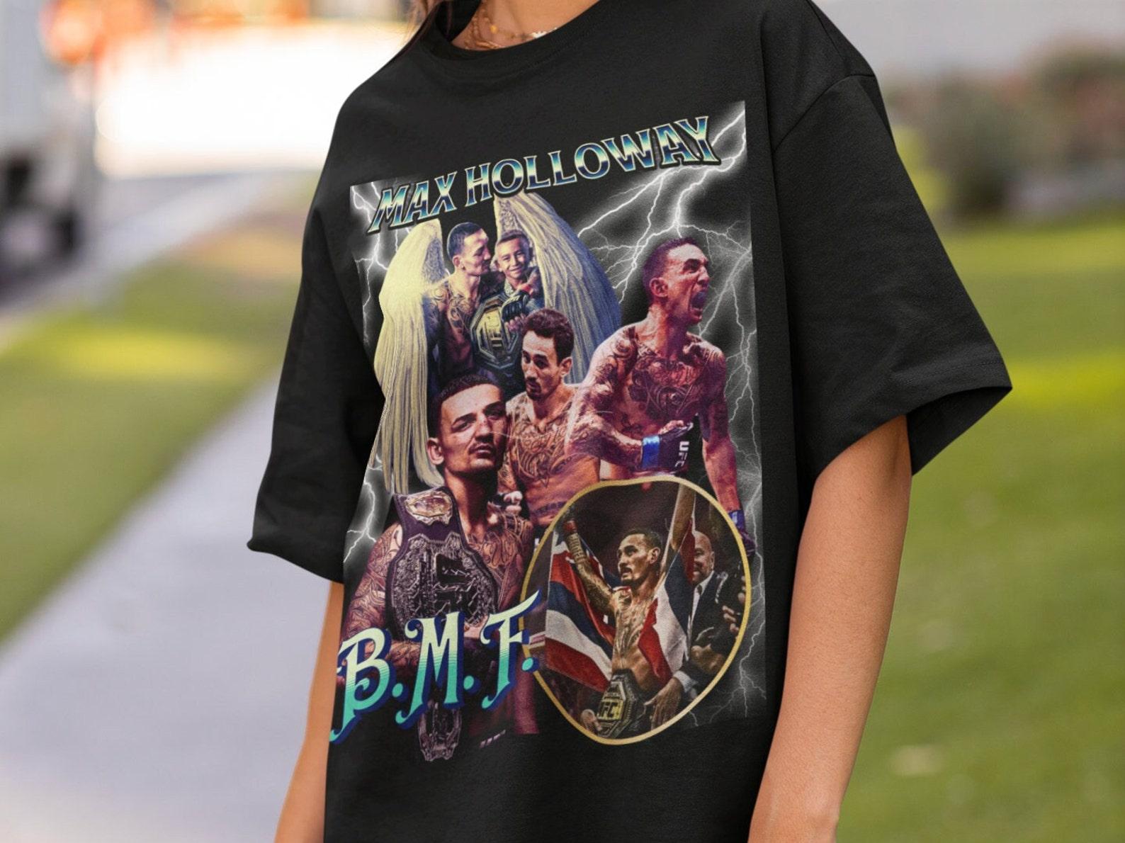 Max Holloway 90s UFC Shirt Graphic Style T-Shirt kickboxing Blessed T-Shirt Vintage Oversized Sport Tee Retro Boxer MMA Bootleg Gift MMA 4XL