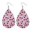 Summer Fashion Lightweight Faux Leather Earrings for Women Fruit Leaf Beach Teardrop Drop Dangle Earrings Jewelry Gift Wholesale
