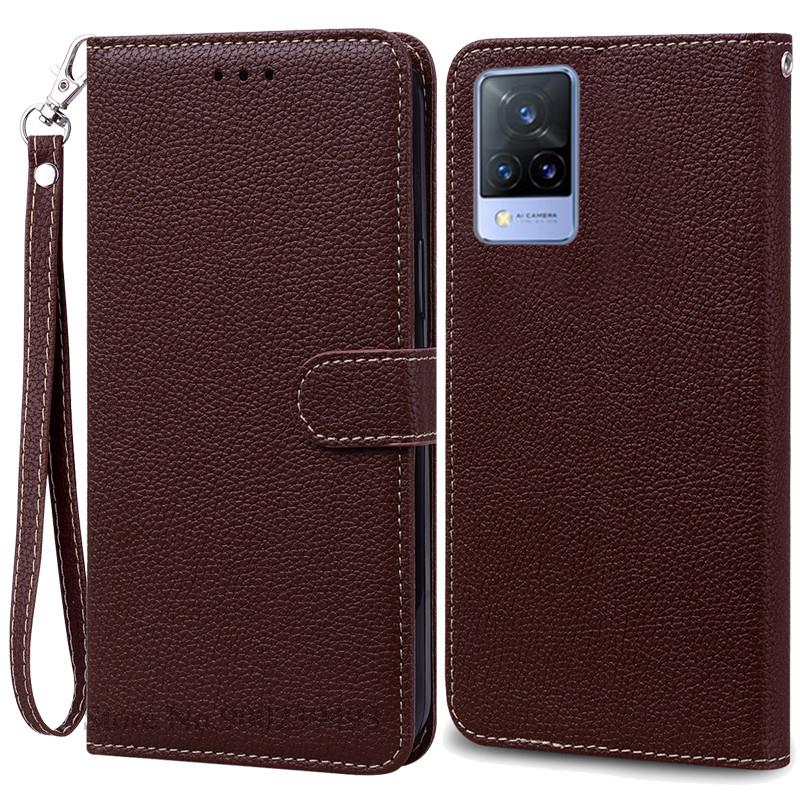 Pro Vivo V21 Pouzdro Silikonové Peněženkové Vyklápěcí Pouzdro na Telefon pro Vivo V2050 V2066 V2108 VivoV21 Kožené Pouzdro Coque pro Vivo V21 5G Fundas