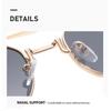 Fashion Square Frame UV-Protective Myopia Glasses gentlemen's Metal Double-Bridge Driving Glasses Outdoor UV400 Shades Eyewear