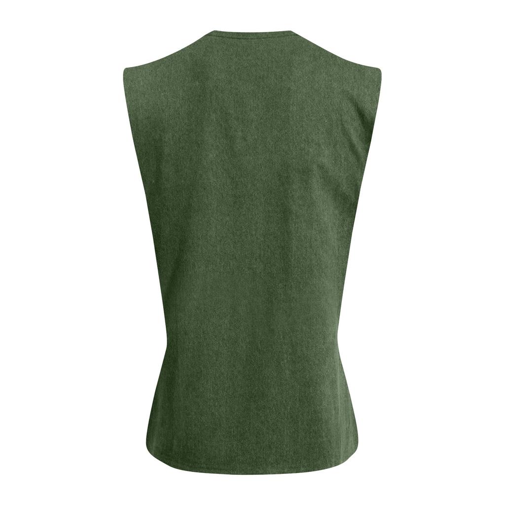 Men's Summer Solid Color Pocket Sports Vest Men's Sports Casual Vest