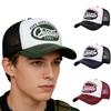 Amerikanische Hip-Hop Buchstabenstickerei Baseballkappen Sonnenschutz Neue Unisex Farbblock Atmungsaktive Trucker Caps Vielseitige Street Mesh