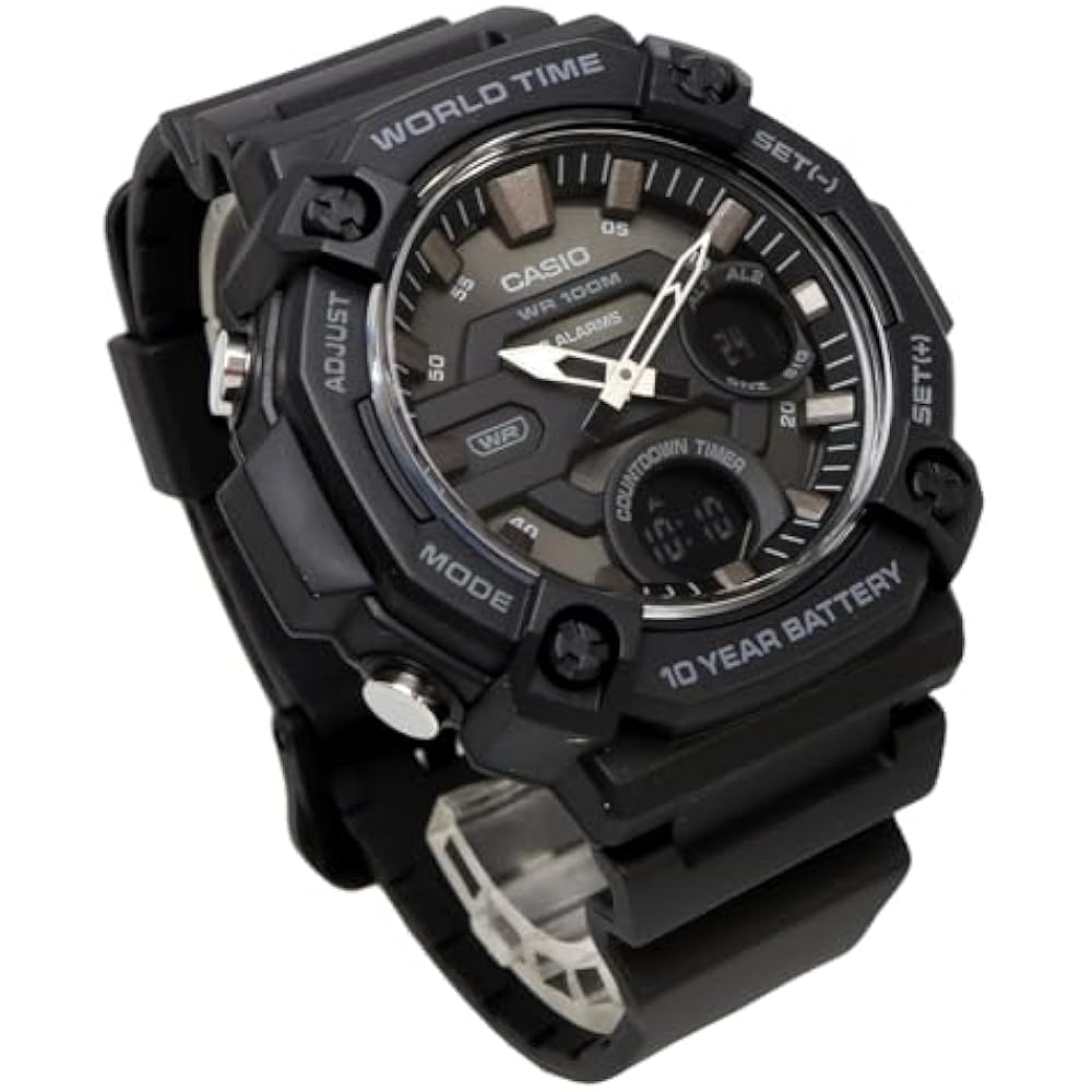 [Casio] CASIO World Time Telemea Analog and Digital Quartz Watch AEQ-120W-1BV Men's Inverted LCD ...
