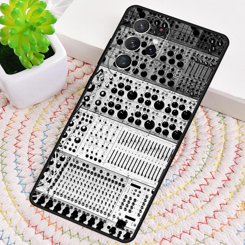 Vintage Synth Synthesizer Soft TPU Phone Case For Samsung Galaxy Note 10 Pro S26 S25 S24 S23 S22 Ultra Plus S21 FE S20 Cover