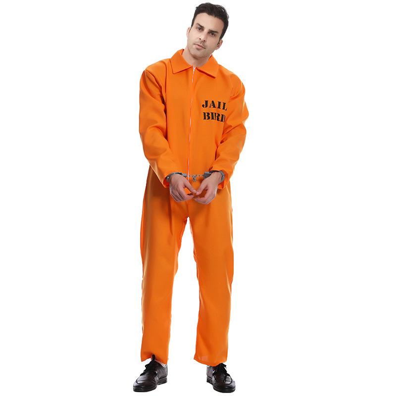 Halloween Orange Prisoner Costume for Adults & Kids – Perfect for Dance Parties & Performances