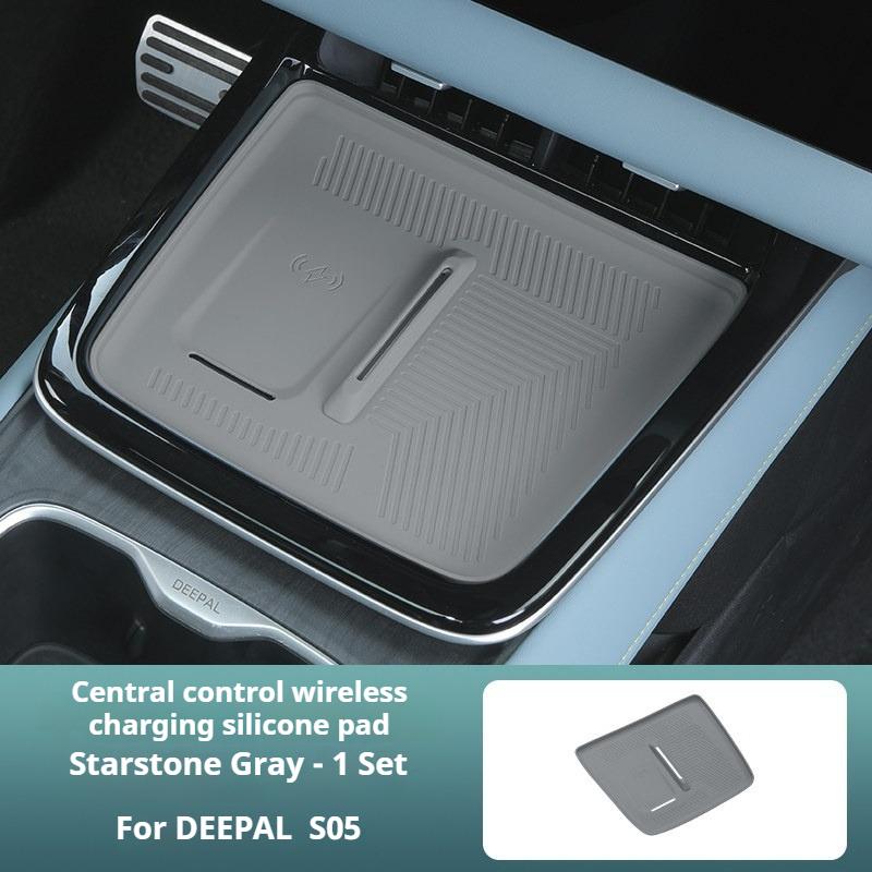 For 24-26 Changan DEEPAL S05 Car Fully Equipped Silicone Cup Holder and Wireless Anti Slip Pad Center Console Protective Pad