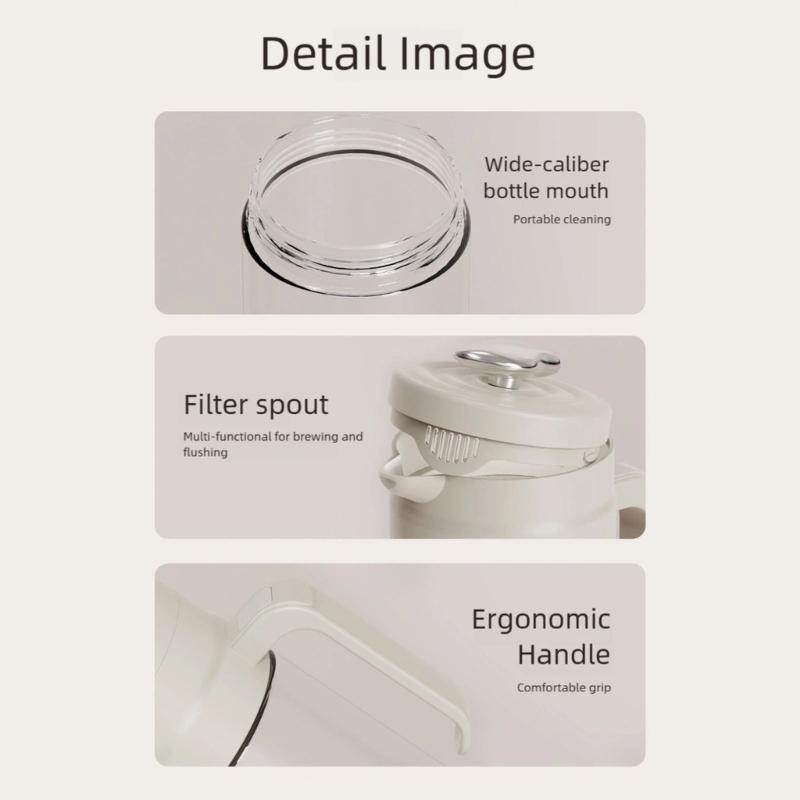 Extra Große 800/1500ml Teekanne mit Sieb und festem Borosilikatglas, auslaufsicheres Design für Eistees und Fruchtaufgüsse