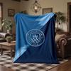 Manchester City Theme Fleece Blanket Cozy Soft Plush Blanket For Bedroom Couch Travel