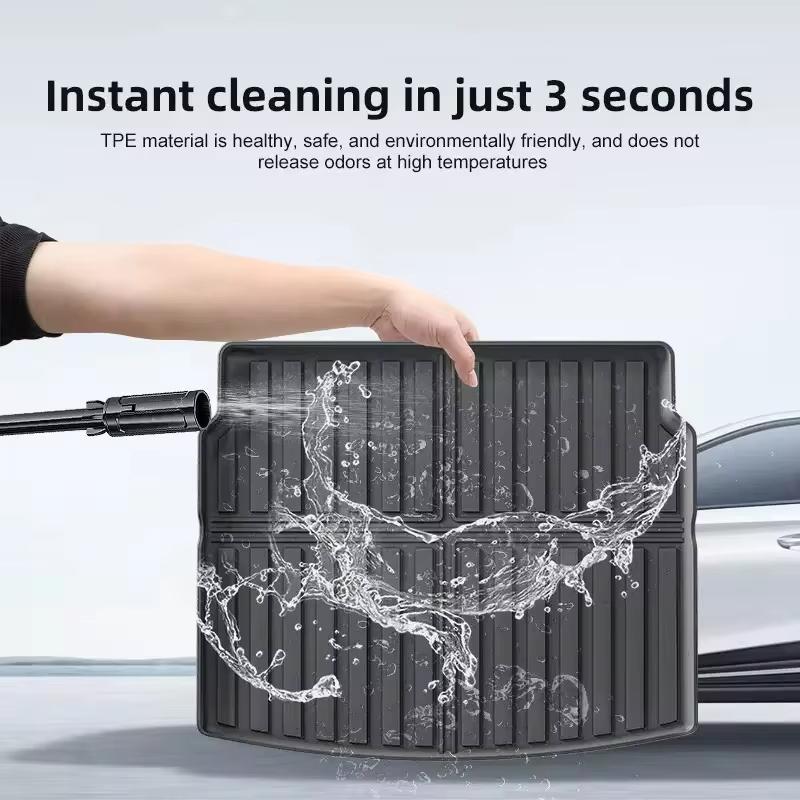 For Mazda CX-60 CX60 2022-2024 Car Rear Trunk Mat TPE Rear Seat Backrest Pad All Weather Waterproof Trunk Floor Cargo Liner Pads
