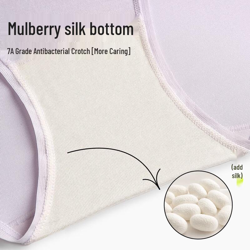 Yingzina Women's 60S Modal Seamless Antibacterial Briefs (4-Pack)