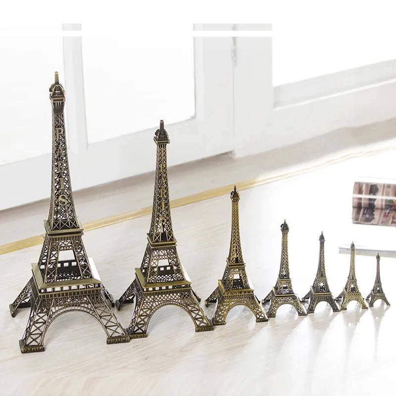 Paris Eiffel Tower Statue European Crafts Retro Model Office Decoration Miniature Building Small Gift Retro Decoration