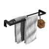 Black space aluminum towel rack, bathroom hardware pendant, bathroom towel storage rack, towel rack, bathroom accessories