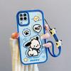 KEYSION Shockproof Case for Samsung A12 A22 4G with Lanyard Silicone Cute 3D Cartoon Doll Phone Cover for Galaxy M32 M12
