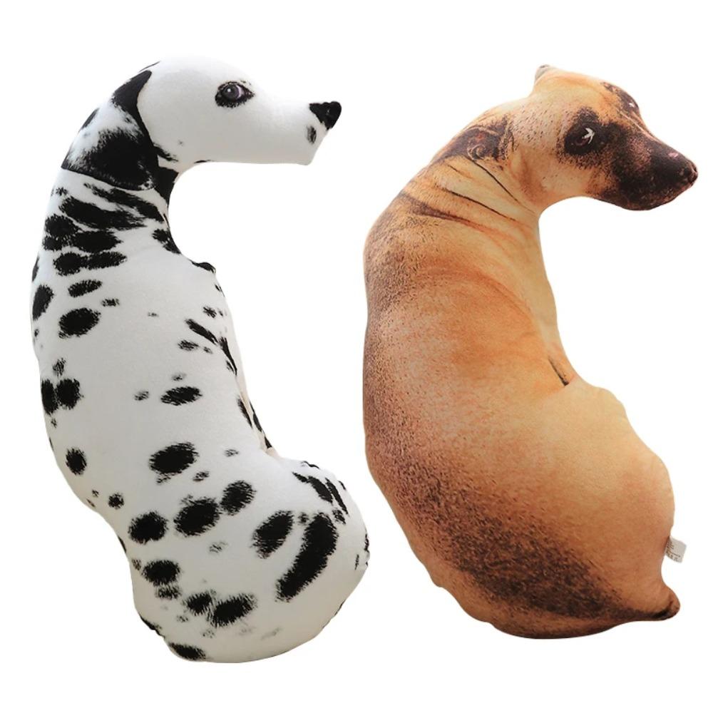 50cm Sevimli Simülasyon Köpek Peluş Oyuncak 3D Baskı Doldurulmuş Hayvan Köpek Peluş Yastık Doldurulmuş Karikatür Yastık Çocuk Bebek Ev Dekor Hediye