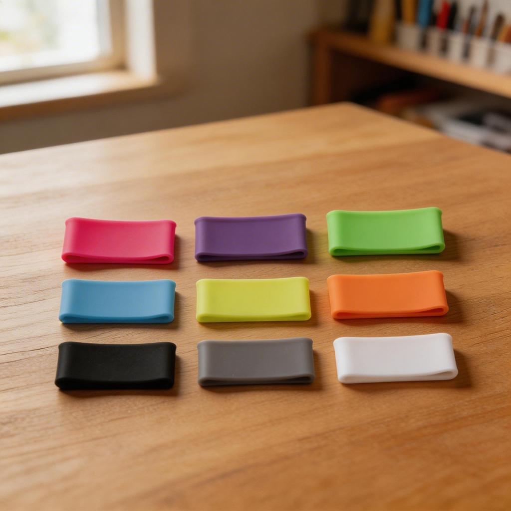 Set of 9 Silicone Grip Bands for Pickleball Paddle and Tennis Racket Handles