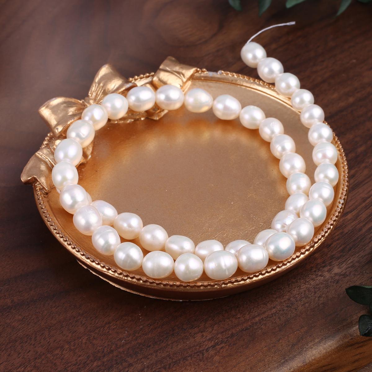 

1String, Fashion Women s Natural Freshwater Pearls, 7-8 mm, White Round Pearl Beads for DIY Necklaces, Bracelets Accessories, Jewelry Making 36cm 1String/7-8mm-36cm белый