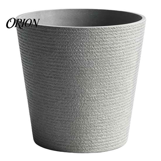 Resin Flower Pot for Living Room Large Tall Planter, Thickened Faux Stone Plant with Embossed Nordic Style Planter Texture, Modern Decorative