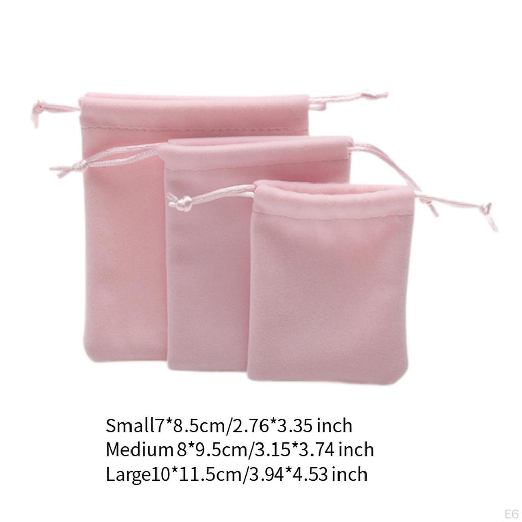 3 Stück Schmuckbeutel Mini Kordelzugbeutel Wiederverwendbar Leichtgewicht Partygeschenk Hochzeit Kosmetik