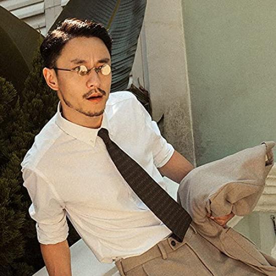 Marke Steampunk Klein Rund Steampunk [meSmart] (Fujisan-Gläser) Sonnenbrille, Klein, Leicht, (Gelb)