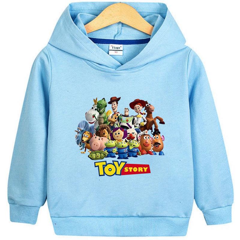 Adorable Toy Story Characters Light Purple Hoodie for Kids – Energetic Spring & Autumn Cartoon Jacket