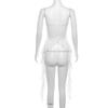 Summer Women Y2k Crop Tops Ladies Sleeveless Asymmetrical Ruffles Tank Top Lace Hem Slim Tanks Tops Shirts Streetwear