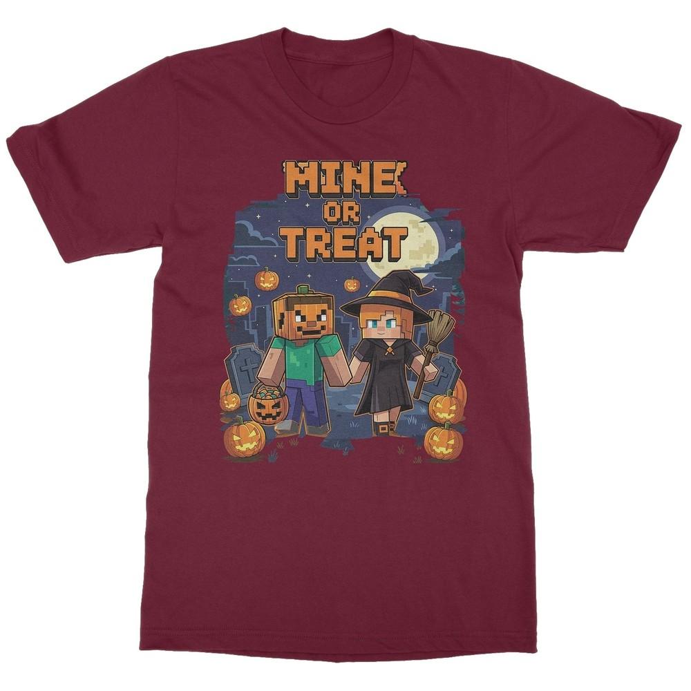 Mine Or Treat - Funny Pixel Game Halloween Unisex T-Shirt Unisex T-Shirt XXXL
