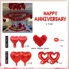 Happy Anniversary Decoration, Red Heart Balloon, Happy Anniversary Banner, Rose Petals, Wedding, Valentine's Day Romance